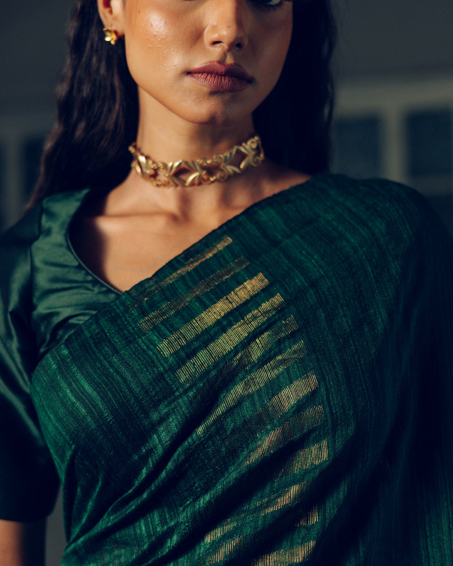 Green Pure Matka Silk Jamdani Handloom Saree