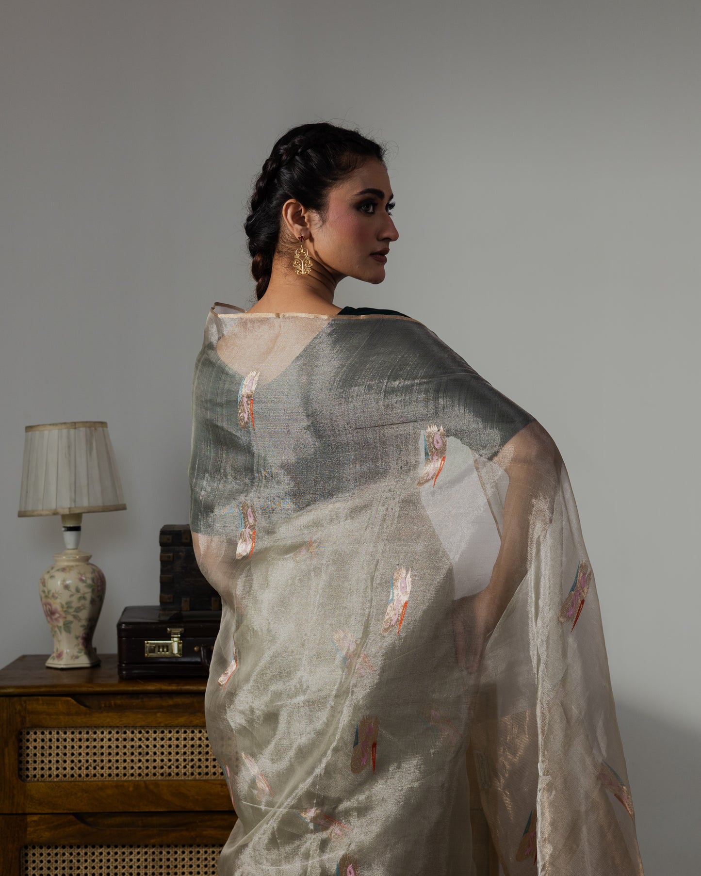 Green Tissue Silk Handloom Saree