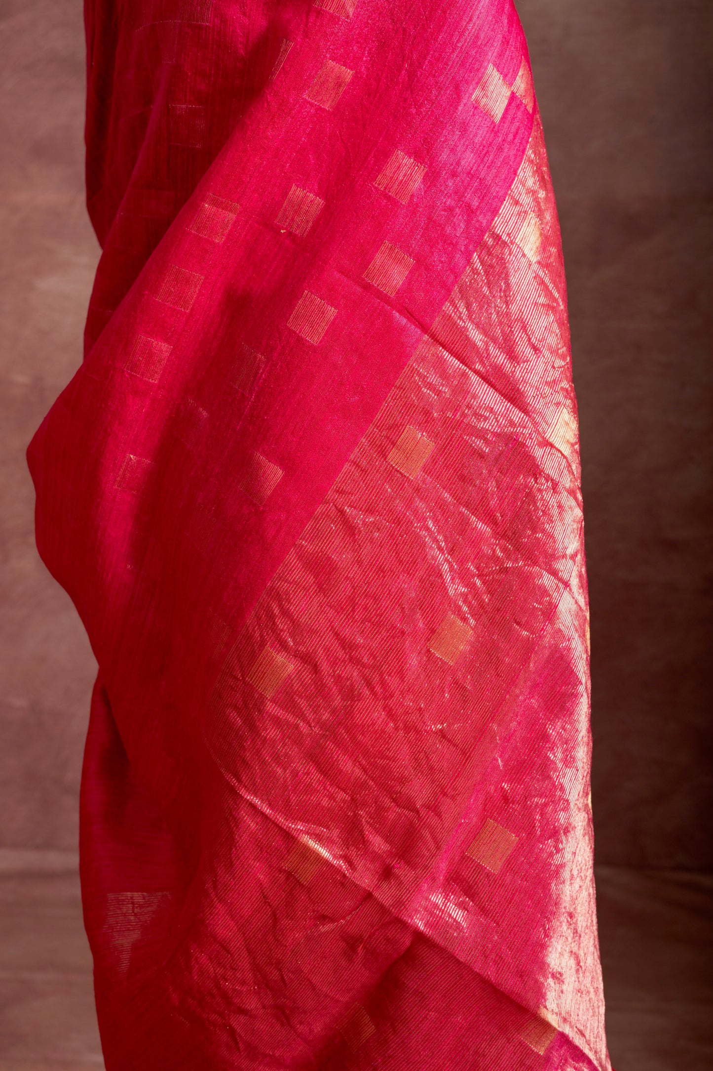 Pink Pure Matka Silk Jamdani Handloom Saree