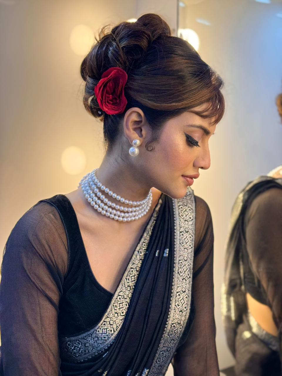 Black Pure Matka Silk Banarasi Handloom Saree