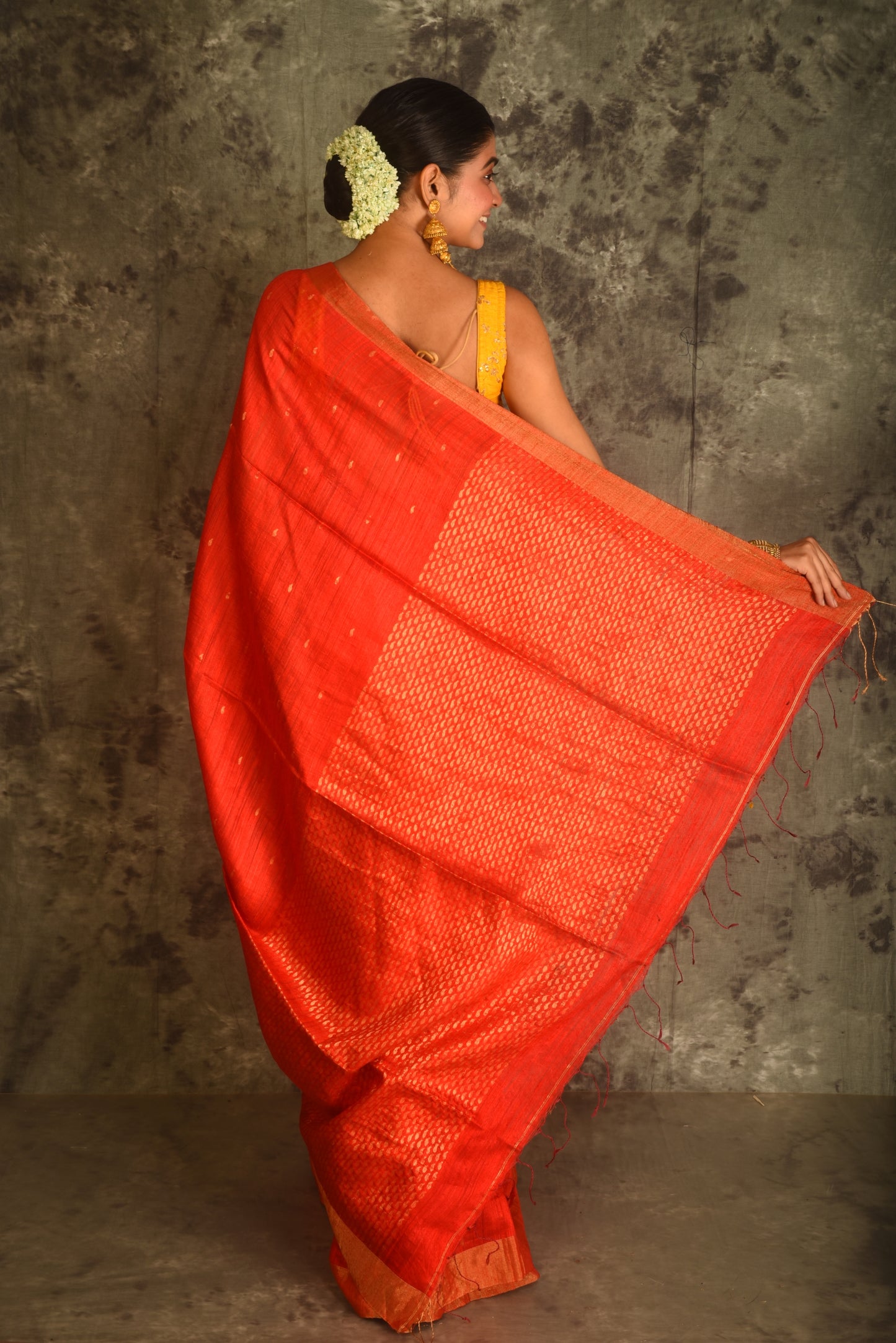 Red Pure Matka Silk Handloom Saree